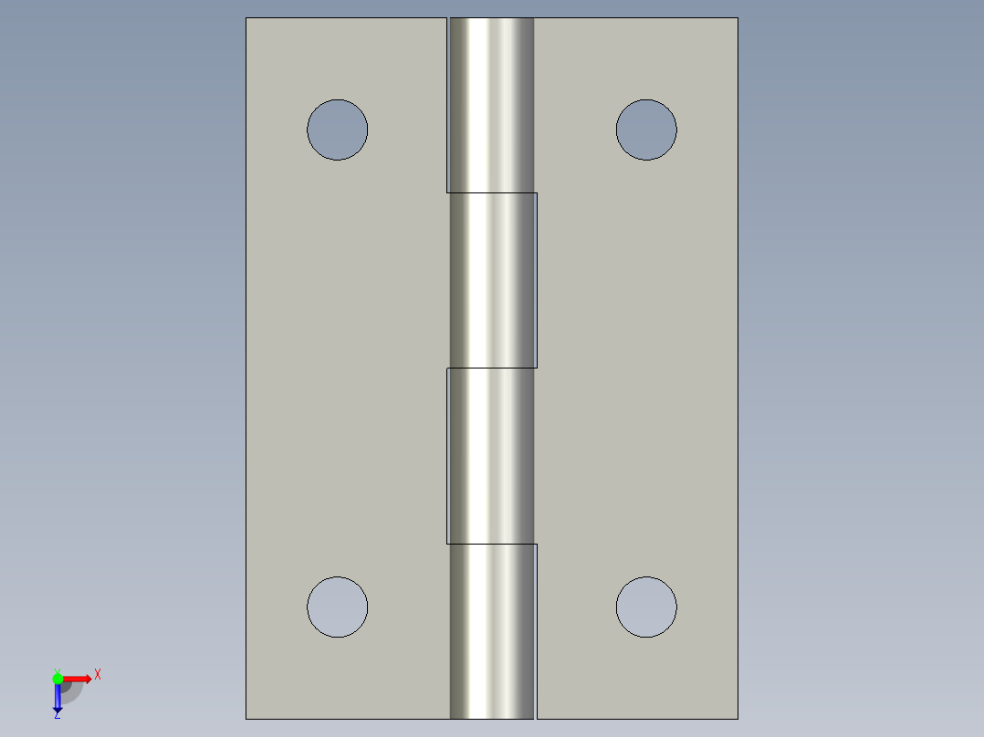 P127-L系列螺钉安装型外露式合页PDNSL-35俯视图