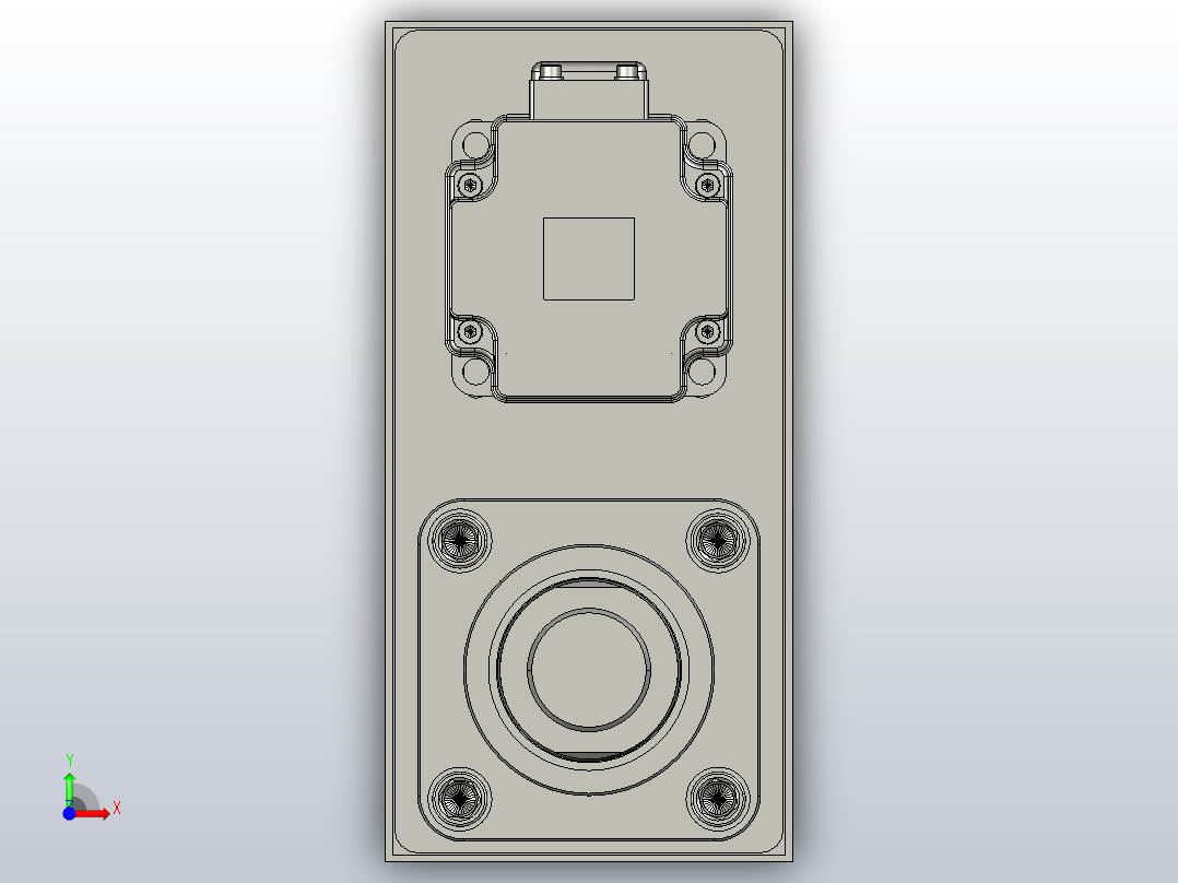 MTE63-700-P-M400W-A-S3 MTE63电动缸 最大负载300kg 400W电机间接安装前视图