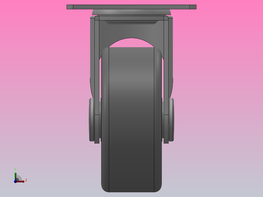 Z07-01-040-205G轻型轮[Z07-01-065-205G]脚轮前视图