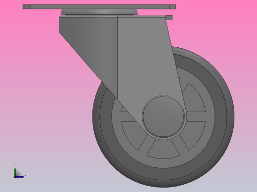 Z07-01-040-205G轻型轮[Z07-01-065-205G]脚轮左视缩略图