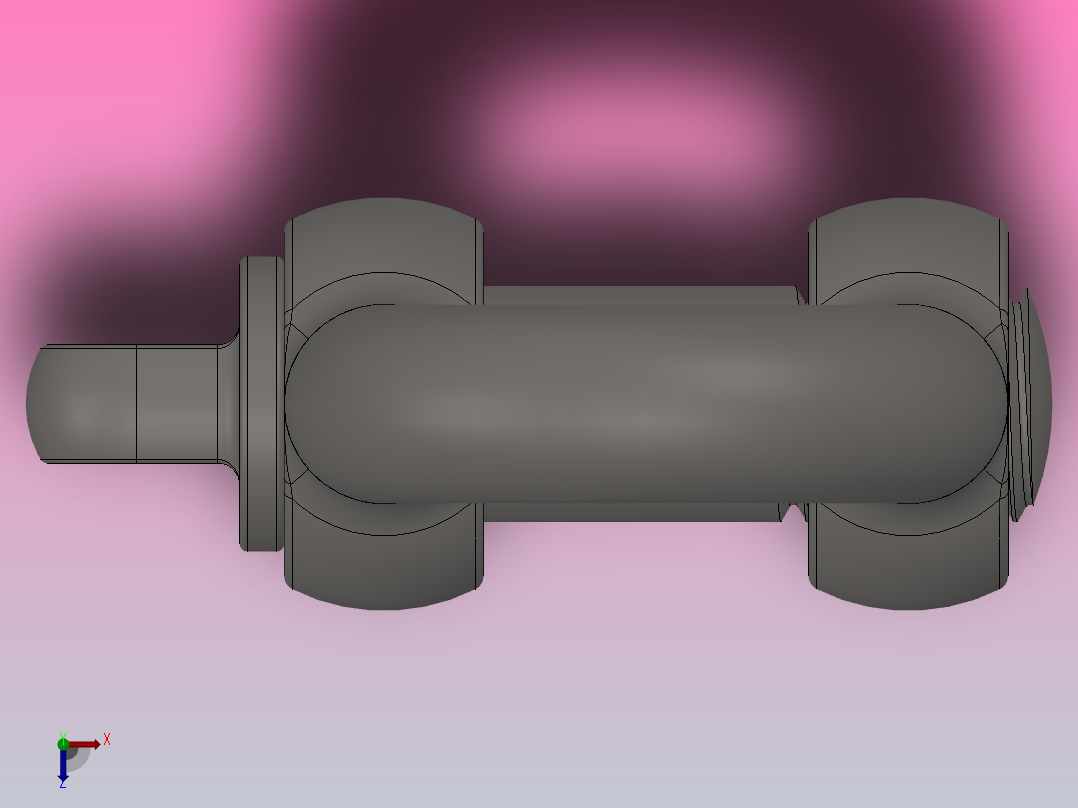 2T D提升卸扣和销俯视图
