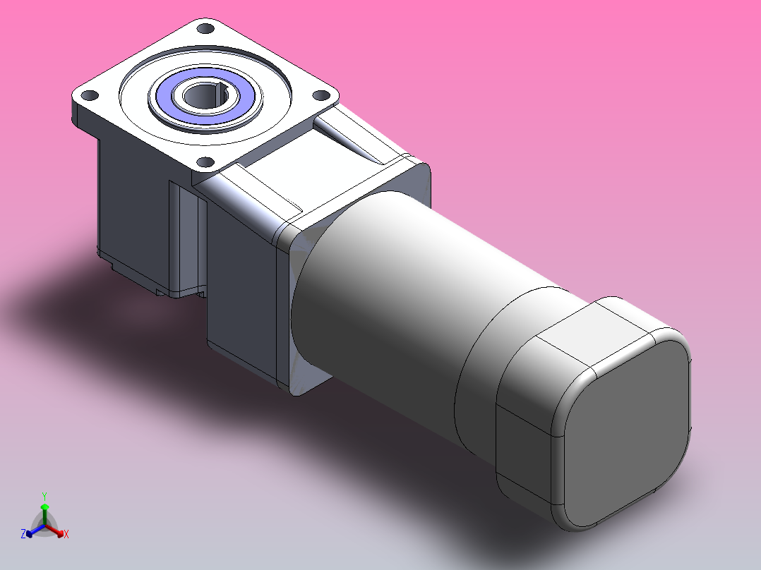 东洋电机140W中空正等轴测图