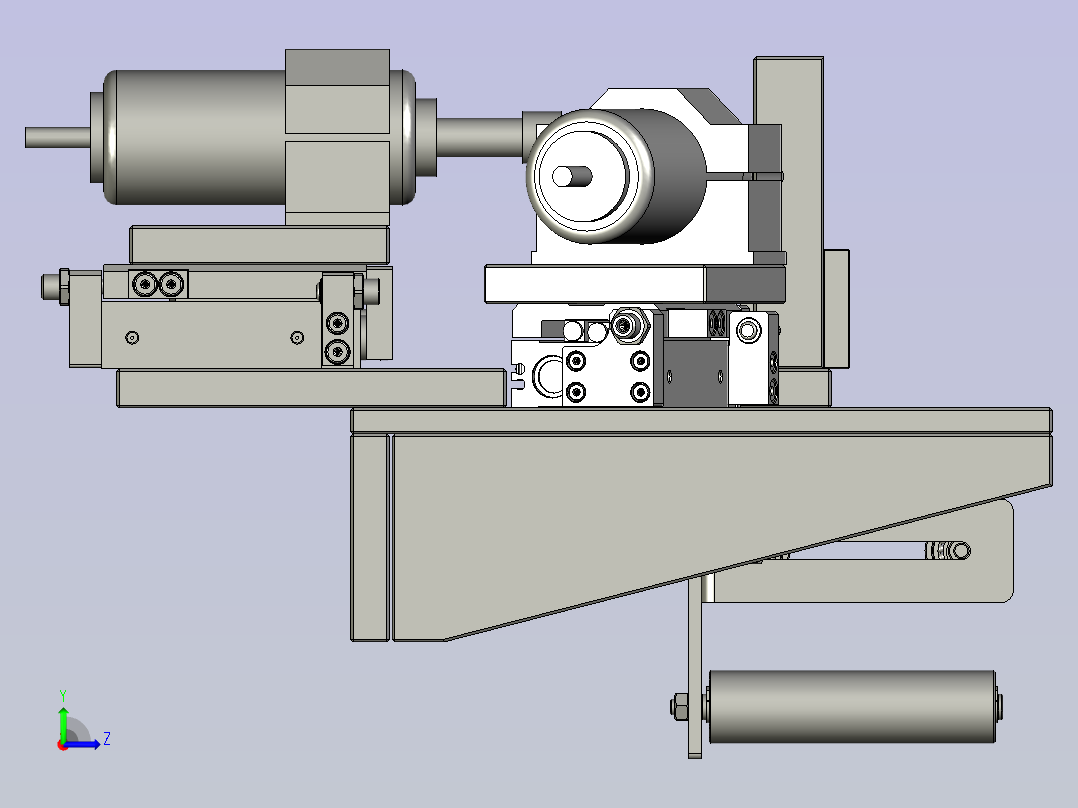 前端连接板组件左视图