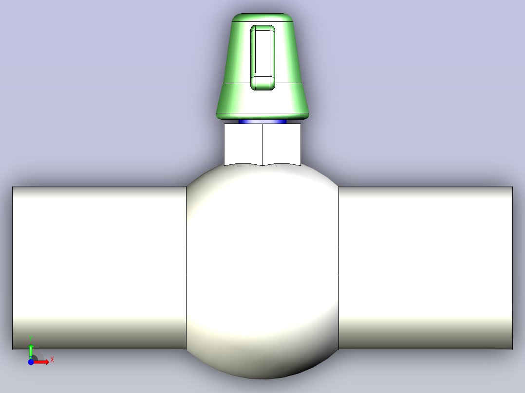管球阀门开关前视图