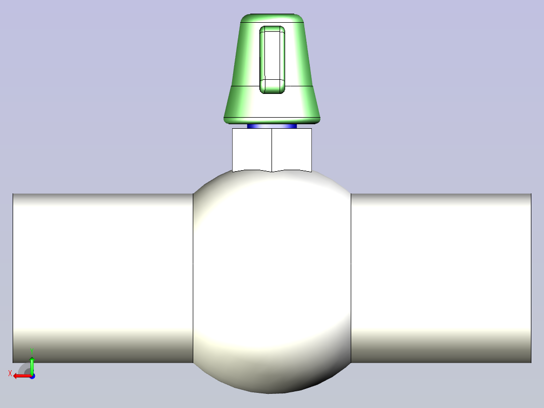 管球阀门开关后视图