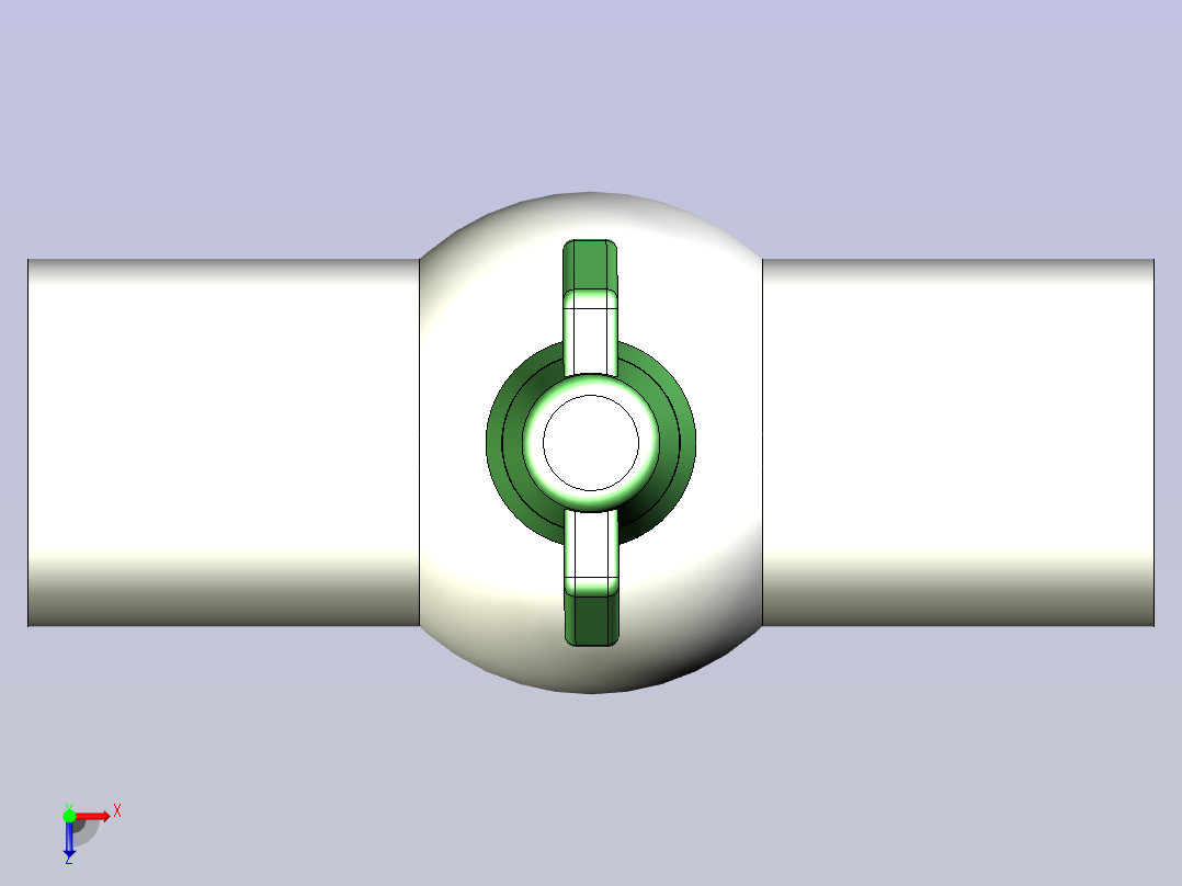 管球阀门开关俯视图