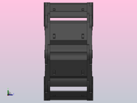 弯曲半径100内高45两侧打开型封闭式拖链_DMD45CD-45-100-100R-30左视缩略图