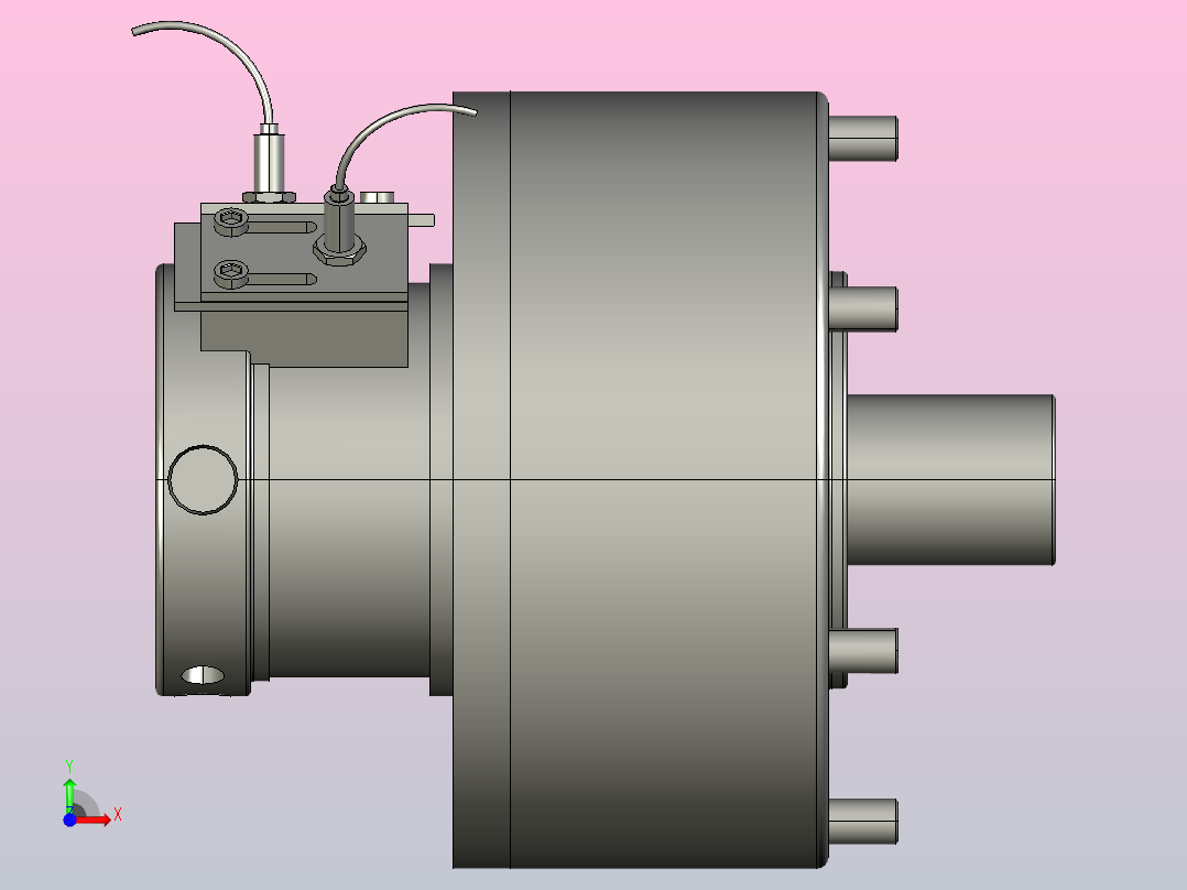 RE-A 精短组合型注气回转油缸（二）[RE-A150]前视图
