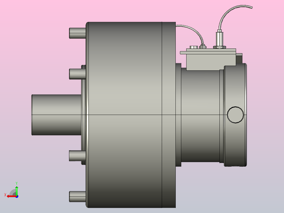 RE-A 精短组合型注气回转油缸（二）[RE-A150]后视图