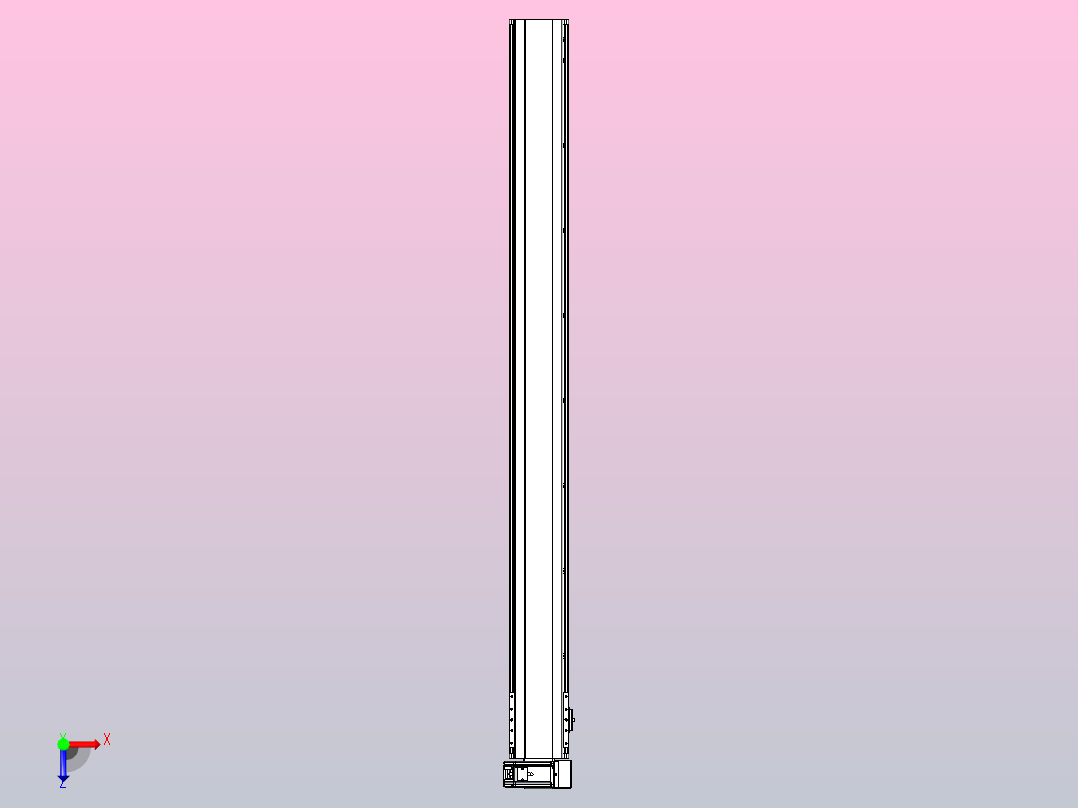 皮带直线轴半封闭可选导轨TPA-HNB-140D-120-L1500-RU-C-P40-N3俯视图
