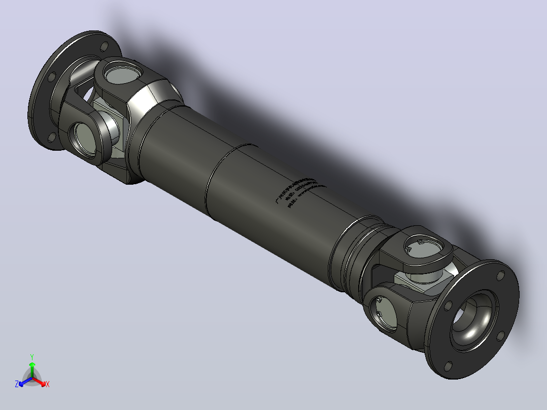 SWC-1型--轻型十字轴式万向联轴器[SW-I58-A-255]正等轴测图