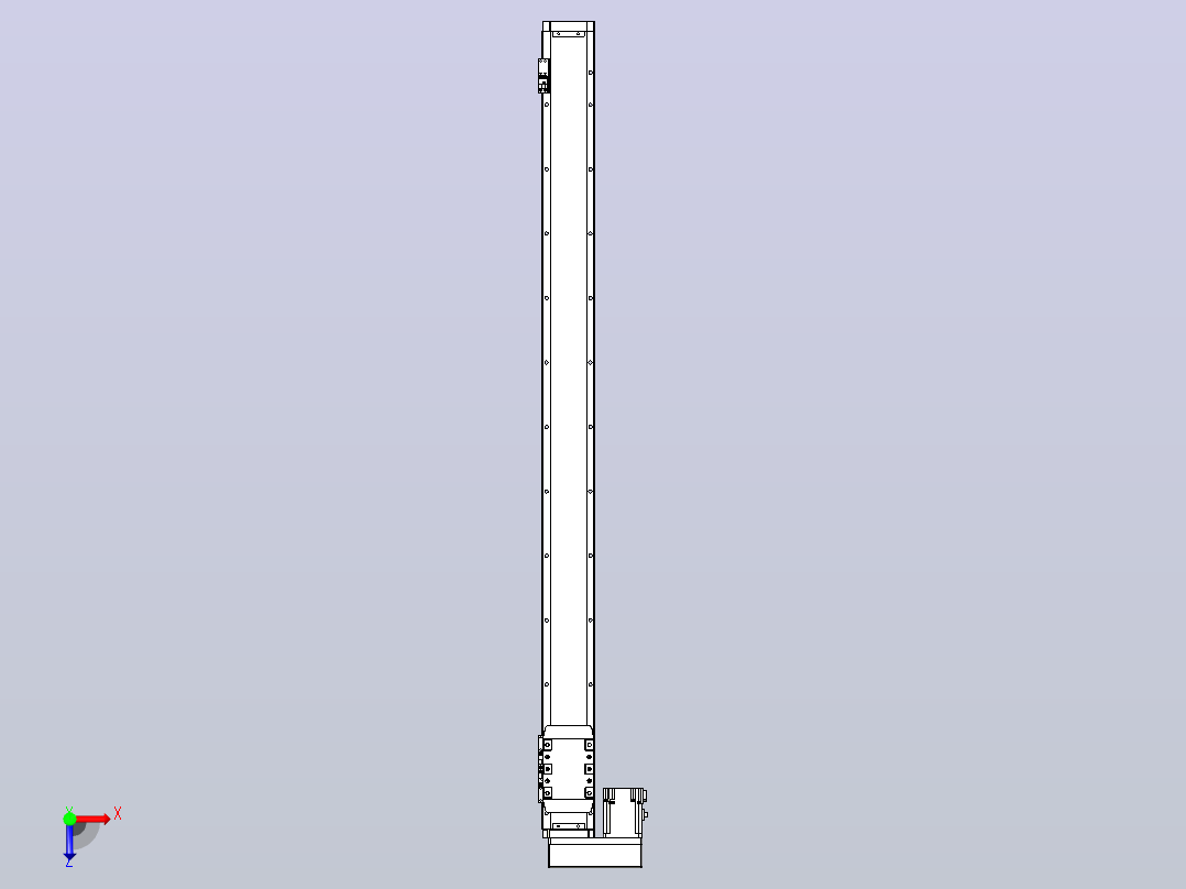 滚珠丝杠直线轴内置导轨TPA-GCR-80-1610C-L1050-ML-M20-N3俯视图
