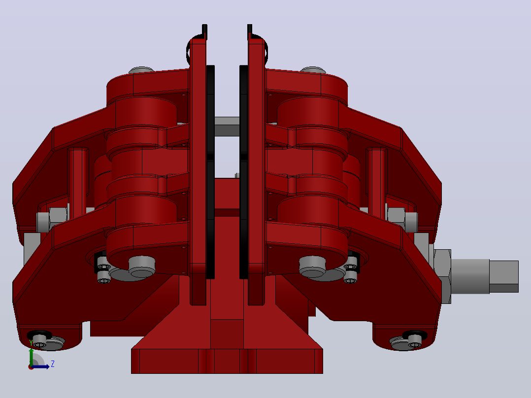 SBD-A安全制动器_SBD250-A-1000×30ⅠRL.WL.CL左视图