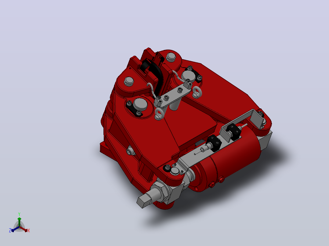 SBD-A安全制动器_SBD250-A-1000×30ⅠRL.WL.CL正等轴测图