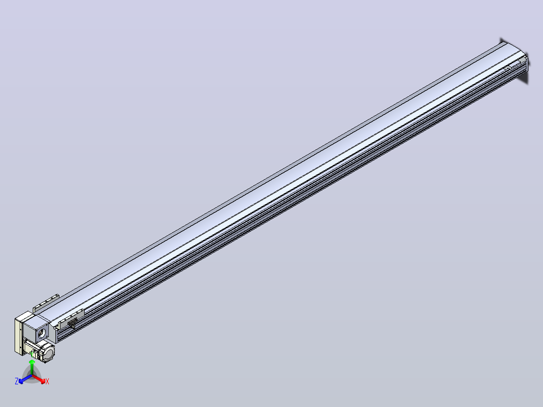 皮带直线轴半封闭可选导轨TPA-HNB-175D-140-L2750-LP-C-P75-N3主视图