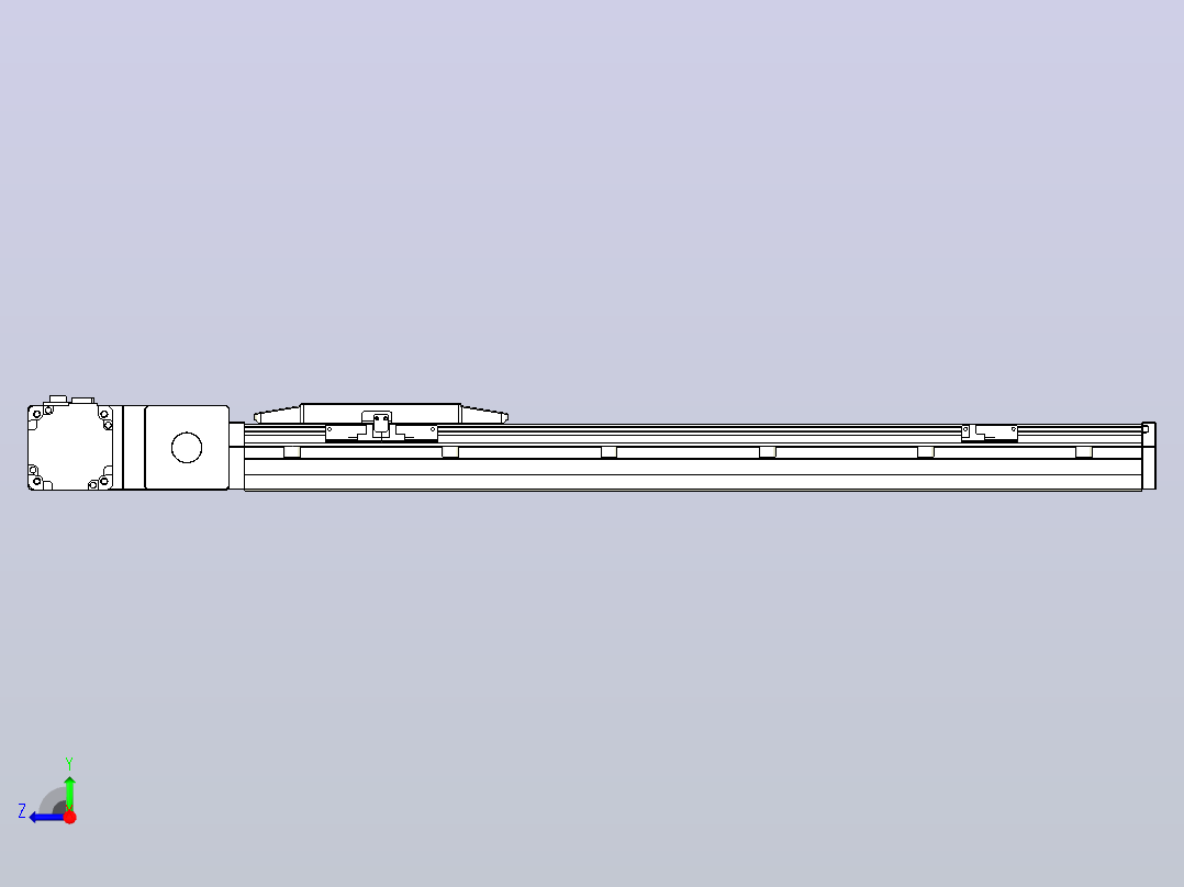 机器人皮带驱动直线轴TPA-GCB-150-P80-L550-QL-M75-N3右视图