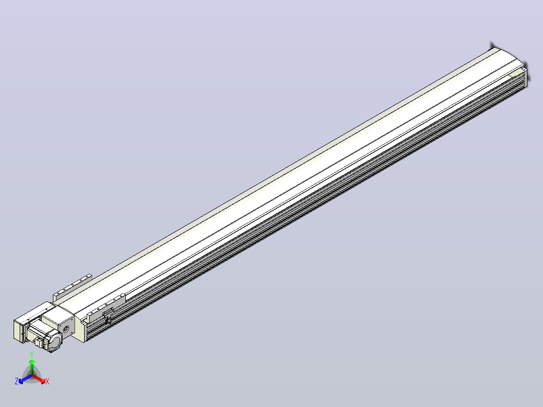 皮带直线轴半封闭可选导轨TPA-HNB-202D-140-L2100-ML-C-P75-N3主视图
