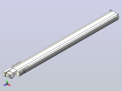 皮带直线轴半封闭可选导轨TPA-HNB-202D-140-L2100-ML-C-P75-N3正等轴测缩略图
