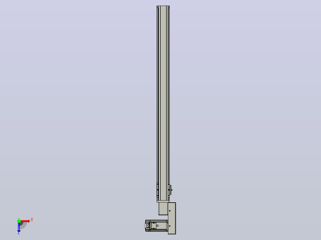 皮带直线轴半封闭可选导轨TPA-HNB-65S-90-L850-MR-C-P10-N3俯视图