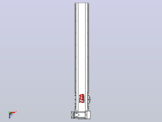 皮带直线轴半封闭可选导轨TPA-HNB-120D-110-L650-RU-C-P40-N3俯视缩略图
