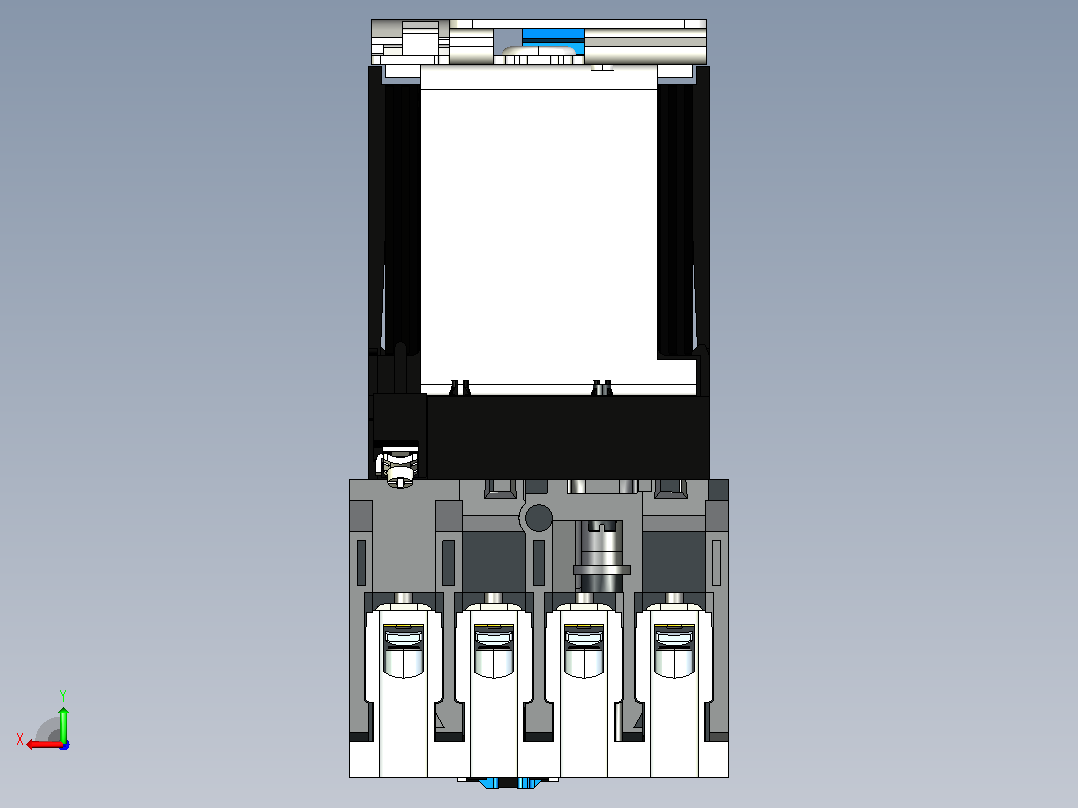 NC1-4004Z～6504Z 4P交流接触器三维模型202204后视图
