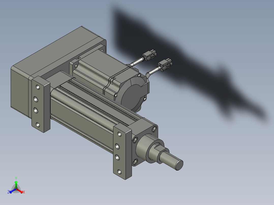 RKD50-50-P-LB-75-B3折返电动缸主视图