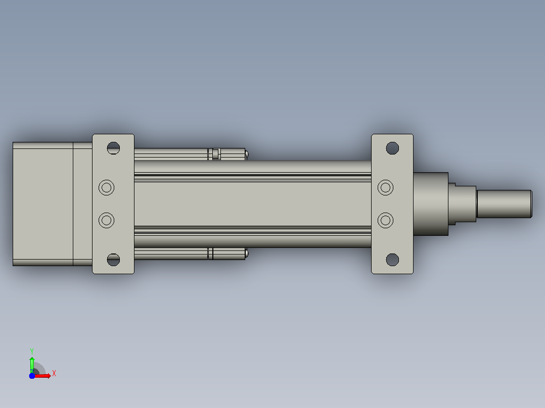 RKD50-50-P-LB-75-B3折返电动缸前视图