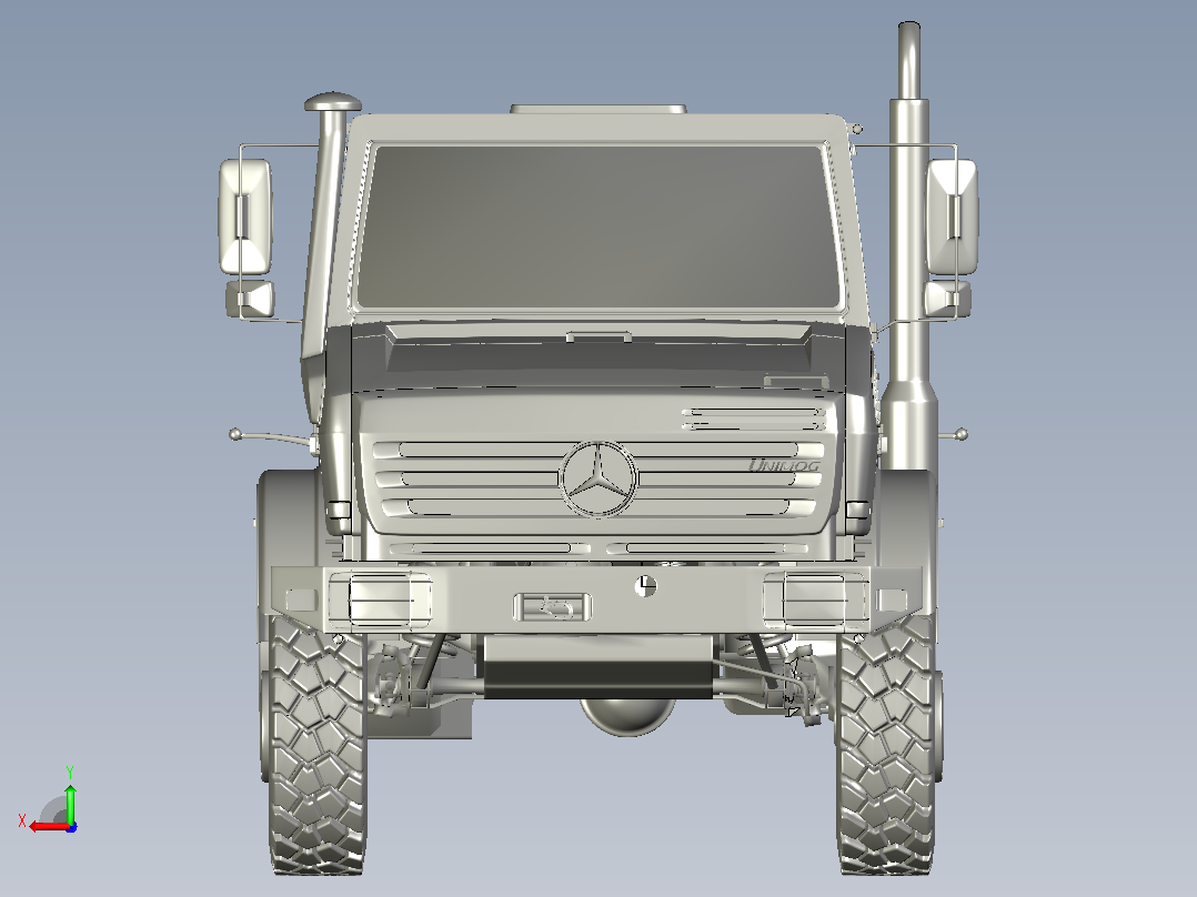 梅赛德斯Unimog U5000后视图