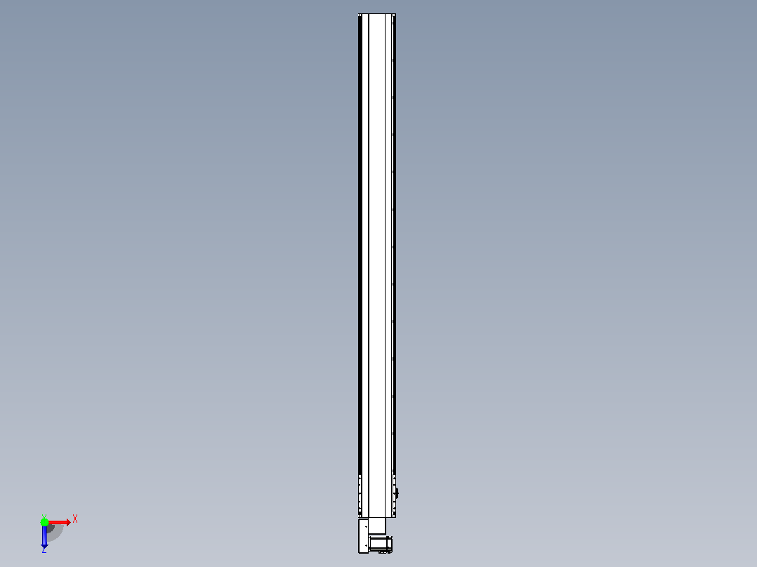 皮带直线轴半封闭可选导轨TPA-HNB-202D-140-L2350-ML-C-P75-N3俯视图