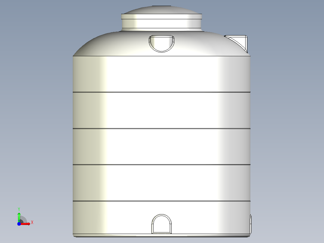 立式储罐-1000L（材质：LLDPE）前视图