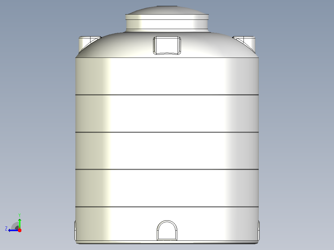立式储罐-1000L（材质：LLDPE）右视图