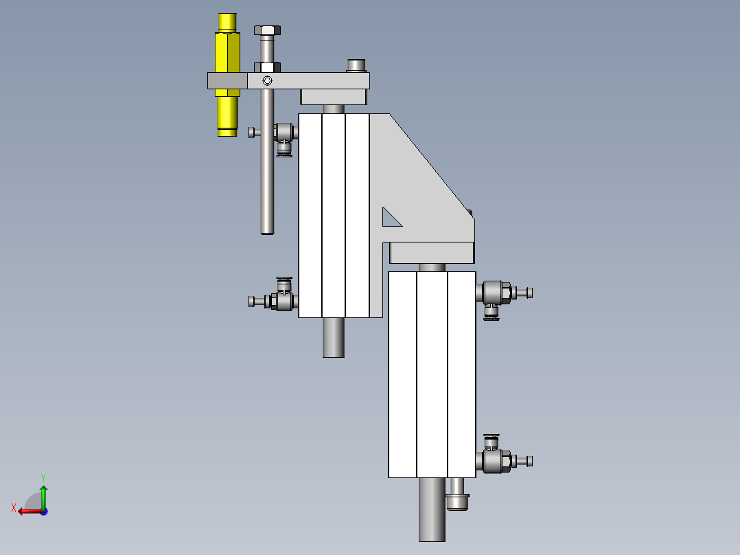2级行程升降装置后视图
