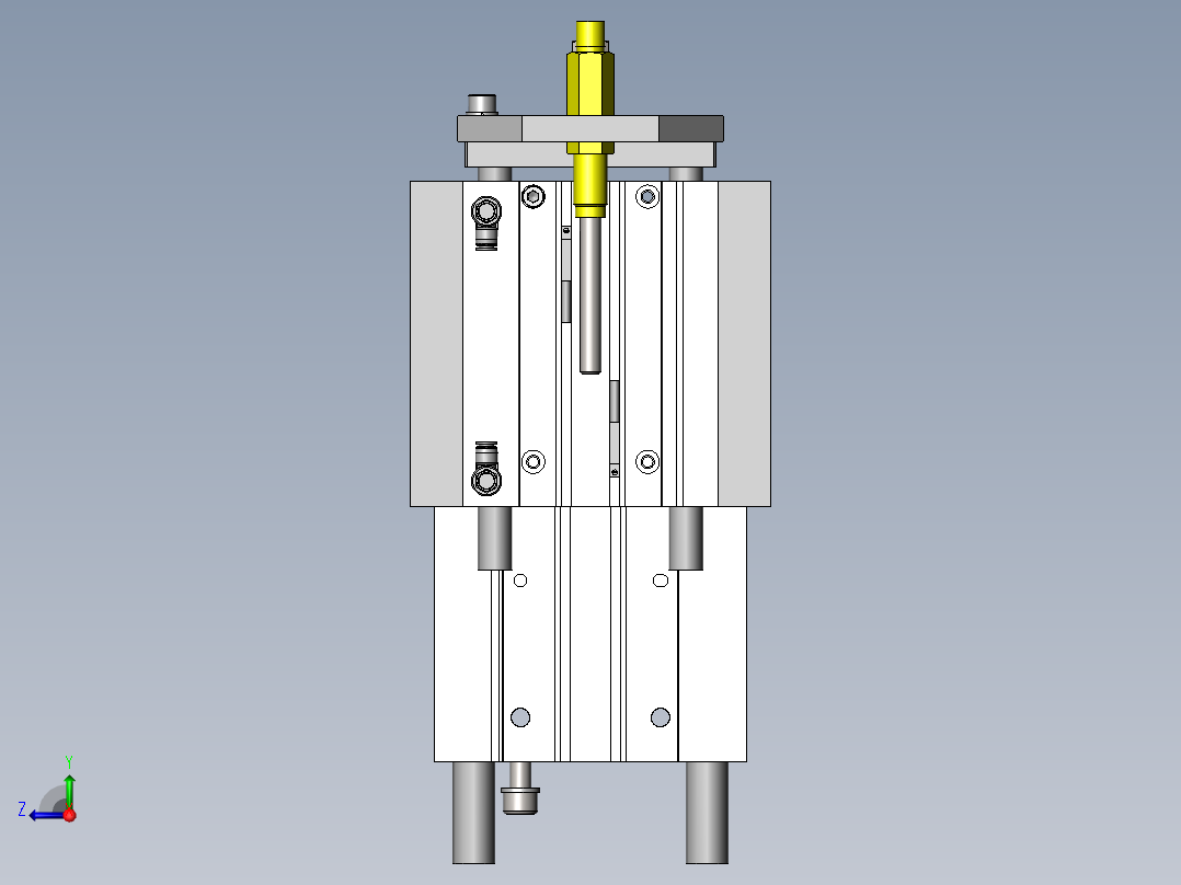 2级行程升降装置右视图