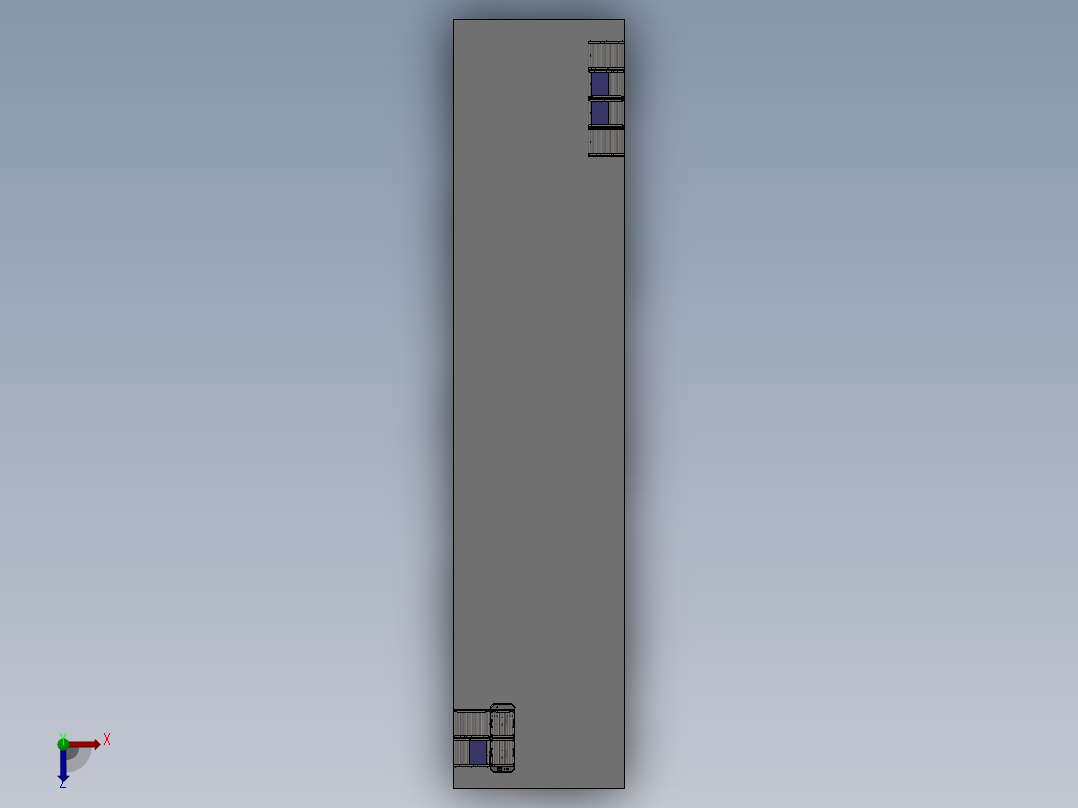 AGV小车（双工位左右滚筒式）sw18可编辑俯视图