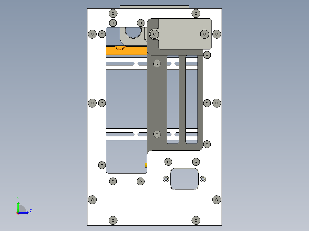 机箱框架结构左视图