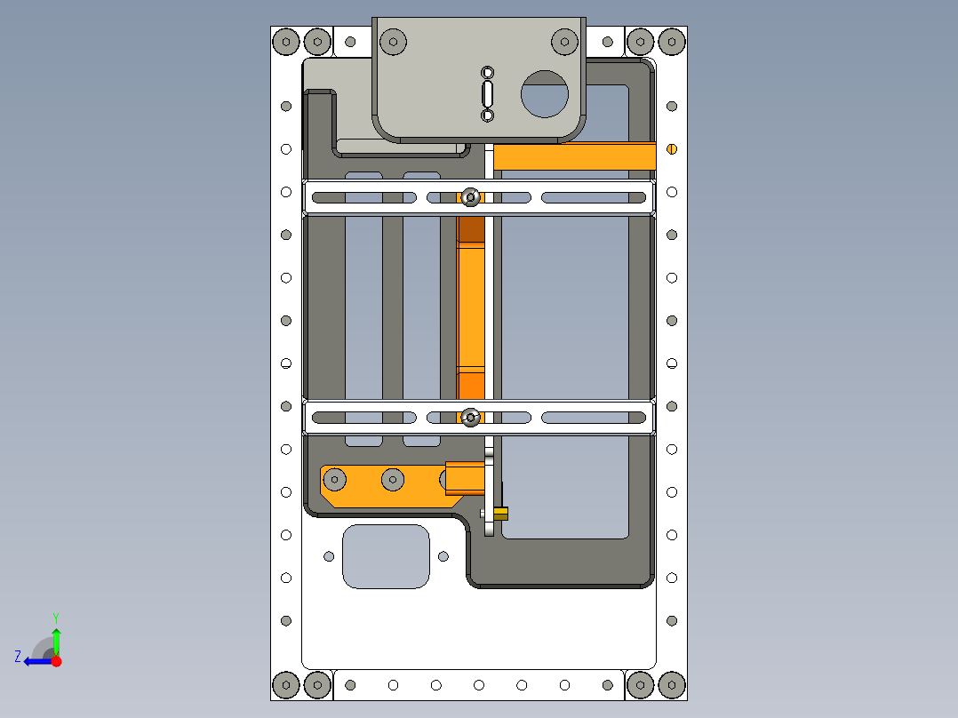 机箱框架结构右视图
