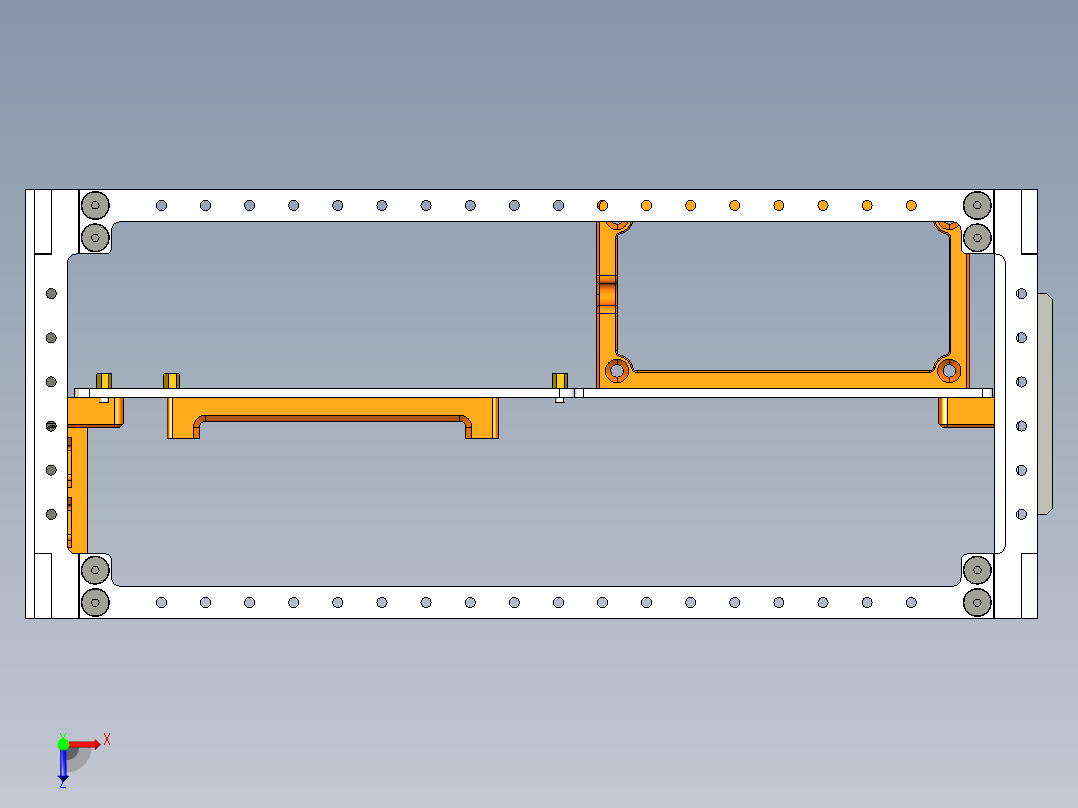 机箱框架结构俯视图