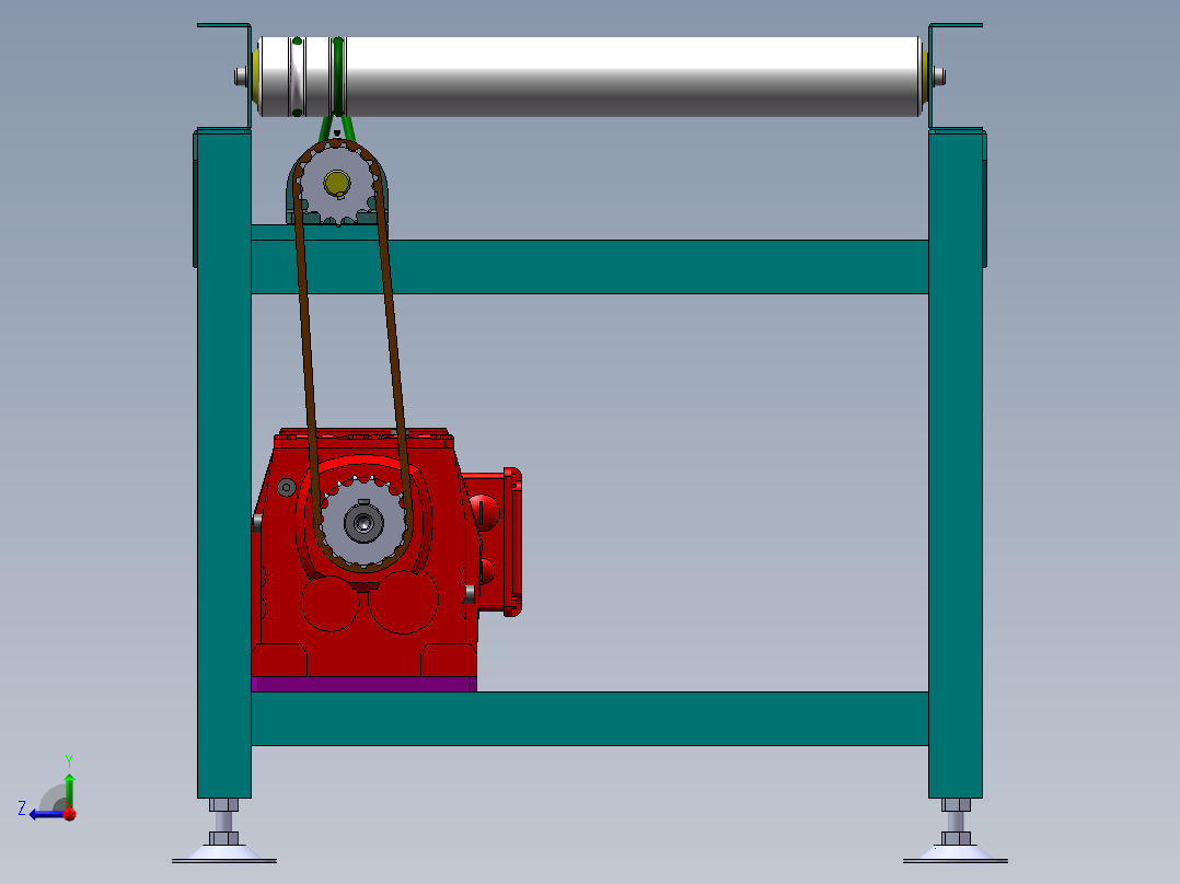 O带滚筒线，O带输送机，O带输送线，输送机 3D图机械设备3D模型