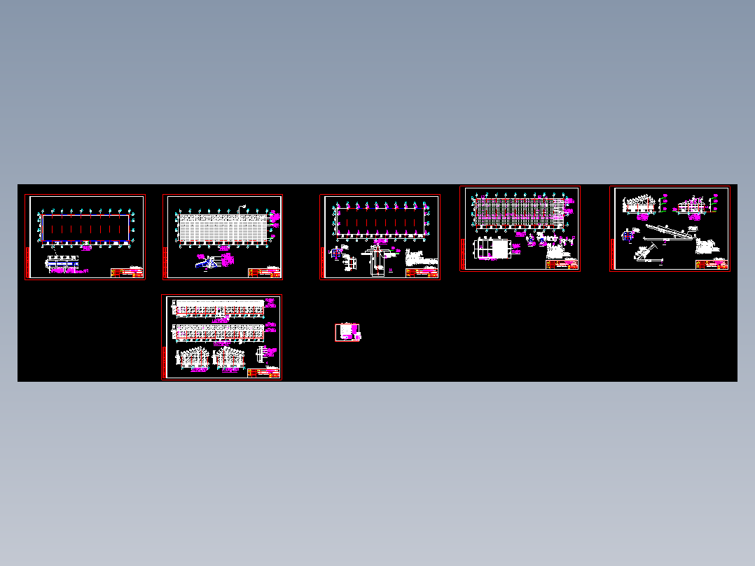 光伏农业蔬菜大棚施工图设计参考资料CAD图纸