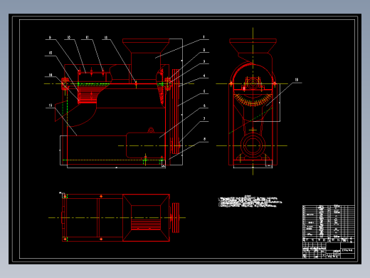 玉米脱粒机设计(论文+DWG图纸)