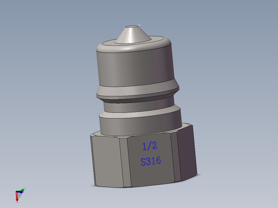 4分快速接头测绘图