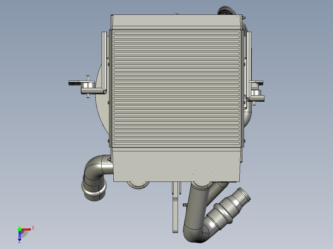 radiator-汽车散热器俯视图