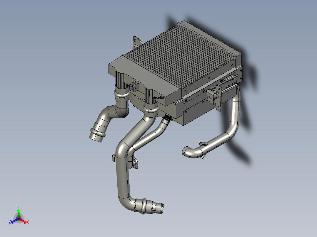 radiator-汽车散热器正等轴测图