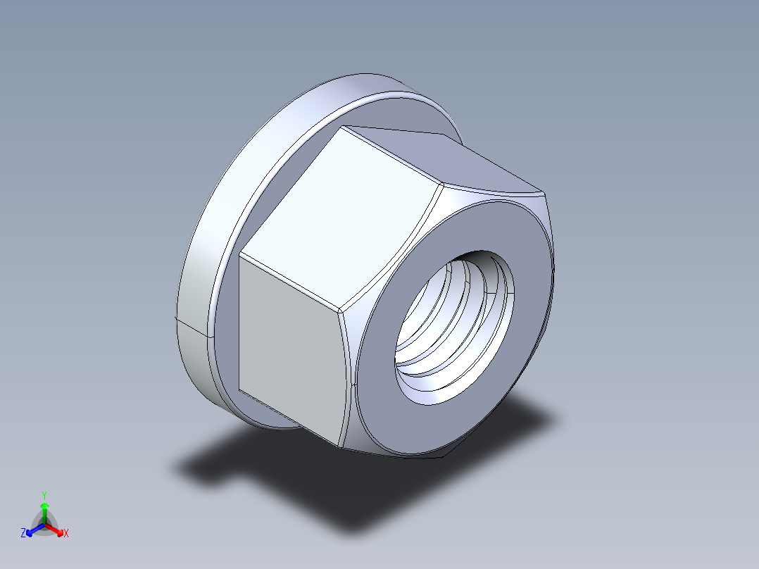 法兰螺母-38-FN.STEP