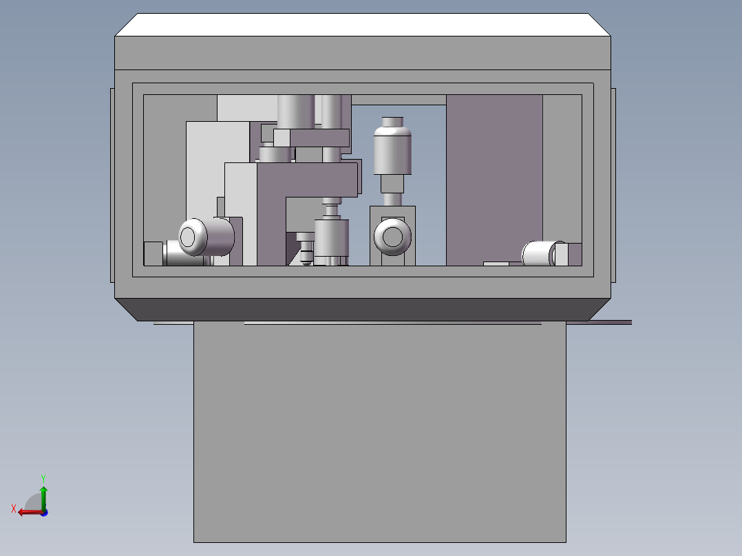 多工位钻孔攻丝机床后视图