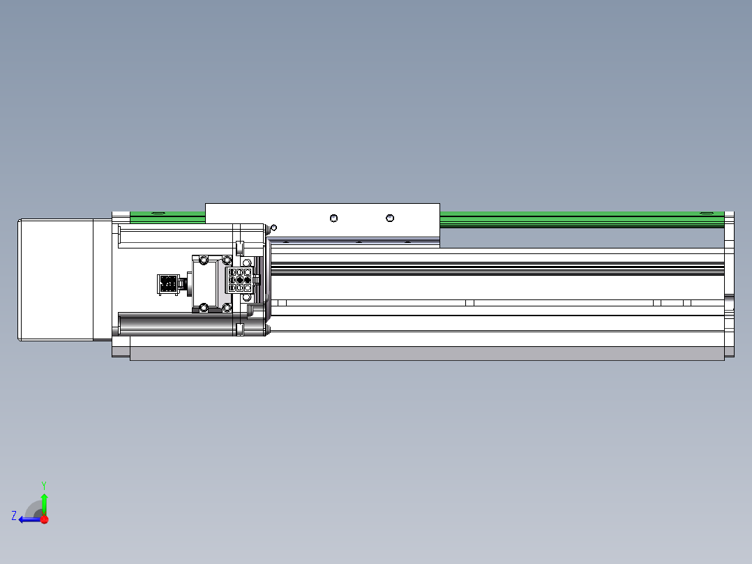 MTH丝杆半封闭模组MT120BS-BL-400W右视图