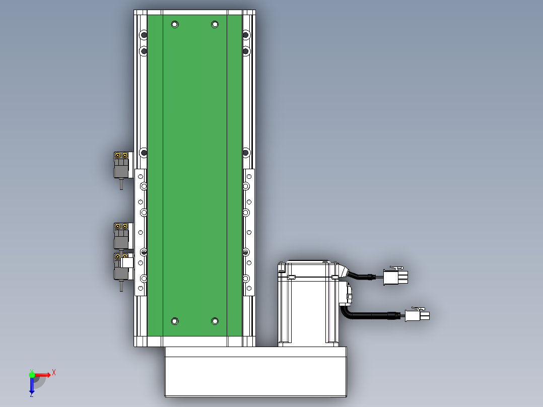 MTH丝杆半封闭模组MT120BS-BL-400W俯视图