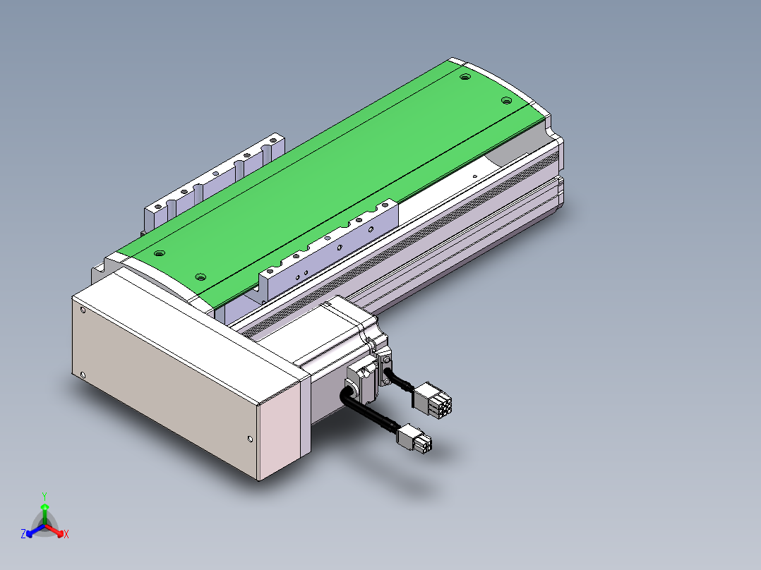 MTH丝杆半封闭模组MT120BS-BL-400W正等轴测图