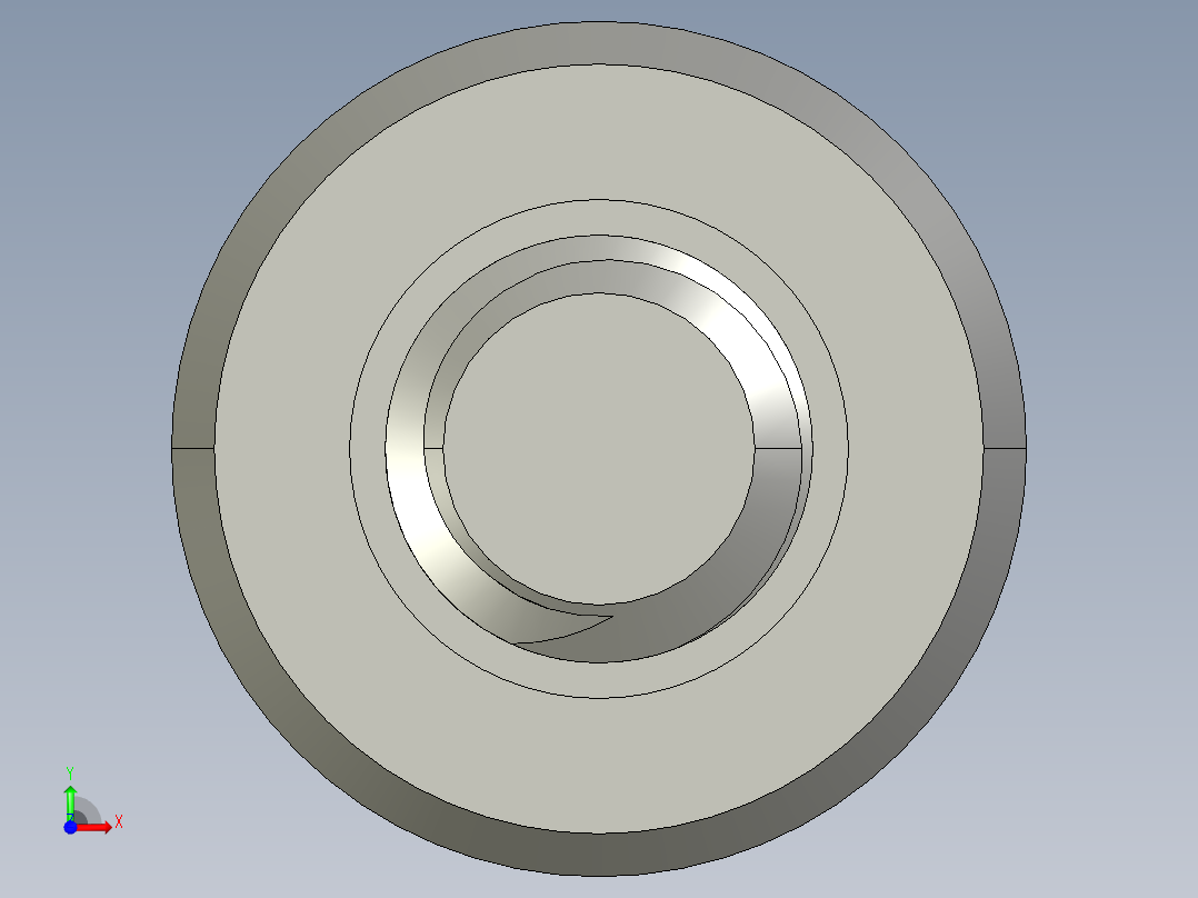 超薄型内六角螺钉-Ultra Low Profile Socket Head Screws 3-8-16 Thread Size 1 in Long.STEP前视图