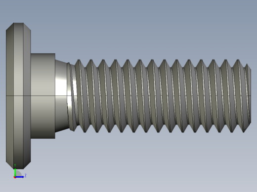 超薄型内六角螺钉-Ultra Low Profile Socket Head Screws 3-8-16 Thread Size 1 in Long.STEP左视缩略图